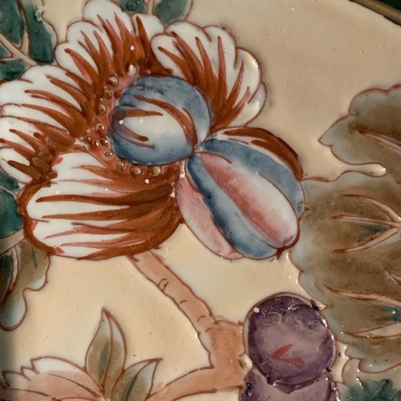 Vintage 2pc set of Andrea hand painted plate by Sadek! Stunning - Picture 11 of 13